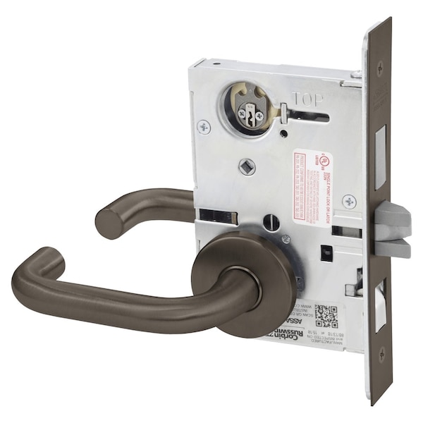 Entrance or Apartment Mortise Lock, LW Lever, A Rose, Oil Rubbed Bronze